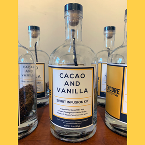 Bottle of Cacao and Vanilla Infusion Kit