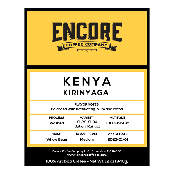 Kenya Kirinyaga Label